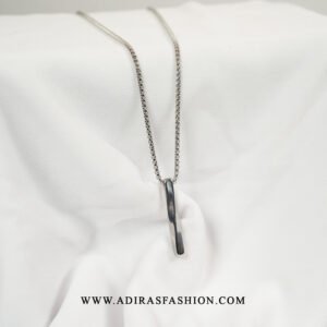 Silver Bar Twisted Pendant