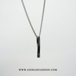 Silver Bar Twisted Pendant